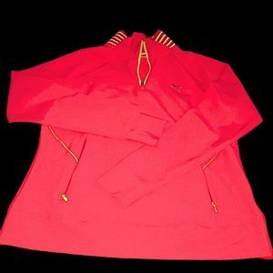 Women Orange/yellow Puma Athletic Quarter Zip